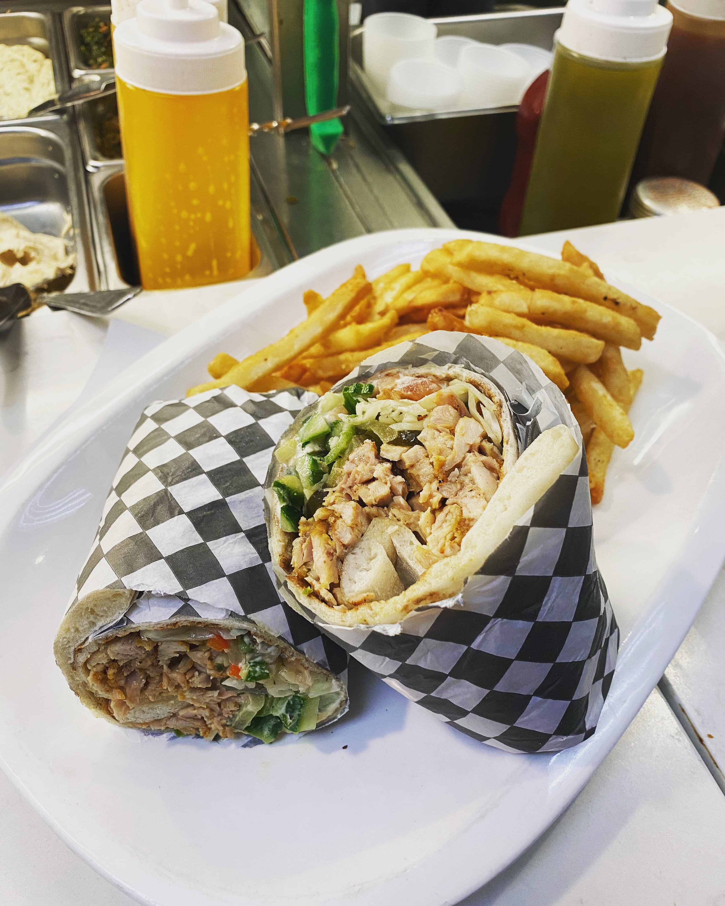 Delicious shawarma sandwich