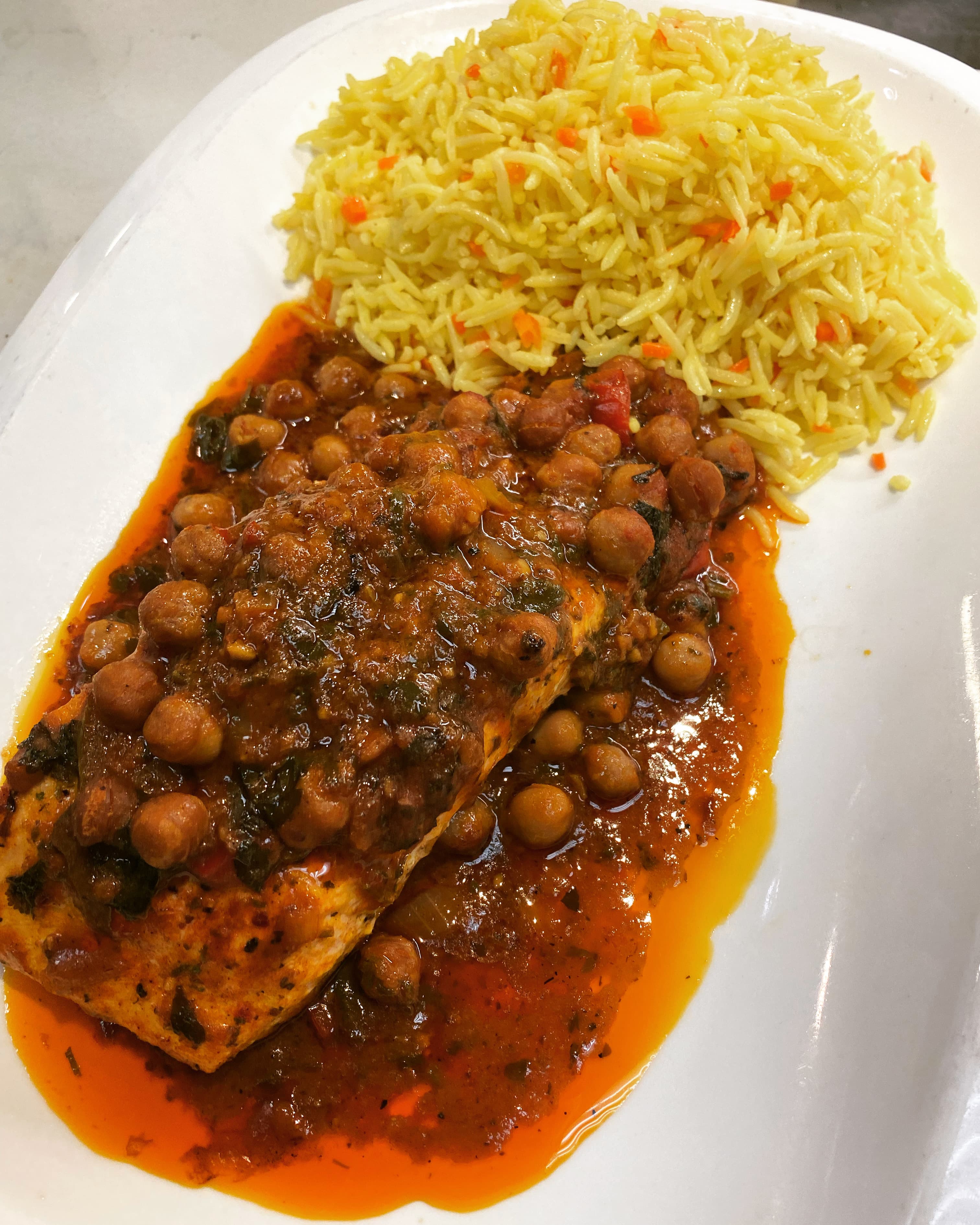 Moroccan style salmon